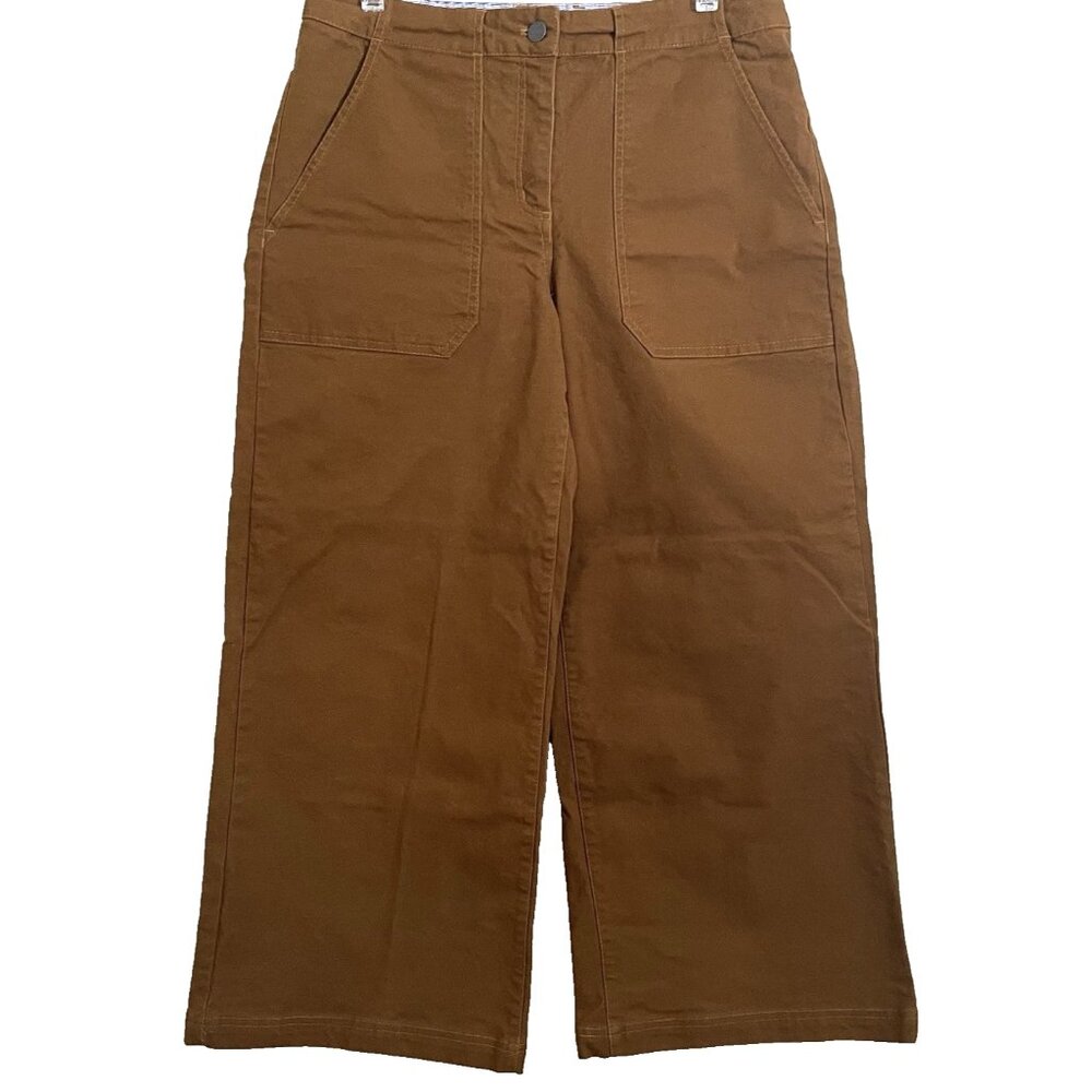 Elegant Wide Leg Tan Pants - Picture 2 of 11
